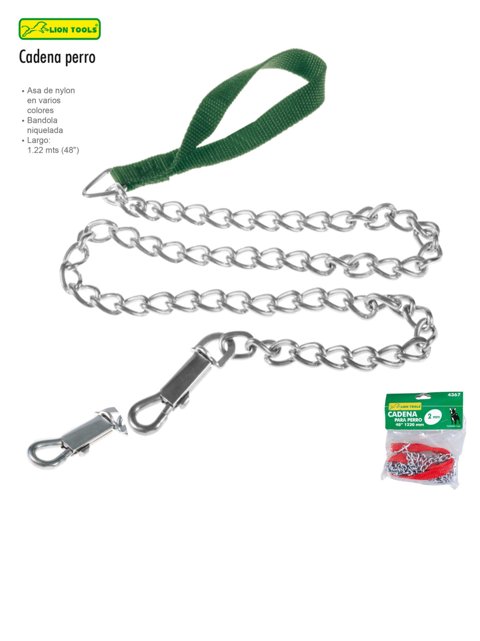 CADENA PARA PERRO 4.5 mm 48" LION TOOLS Lion Tools