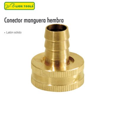 CONECTOR PARA MANGUERA DE 1/2 HEMBRA LATON LION TOOLS