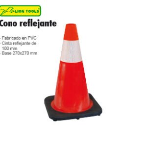 CONO REFLEJANTE 45 CM BASE NEGRA LION TOOLS