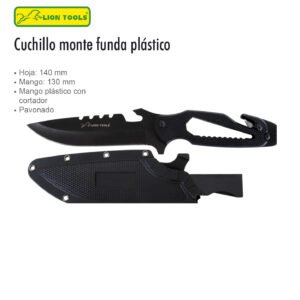 CUCHILLO 6 NEGRO M/PLASTIC CORTADOR FUN PLAS LT