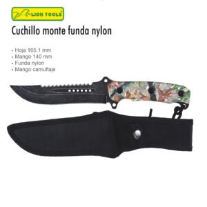 CUCHILLO 7 MANGO CAMUFLAJE FUNDA NYLON LION TOOLS