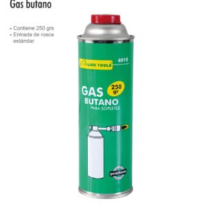 GAS BUTANO PARA SOPLETE 250 GRS LION TOOLS