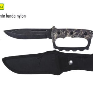 CUCHILLO 6 1/2 MANGO CAMUFLAJE FUNDA NYLON LION TOOLS