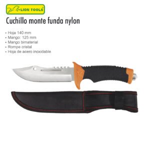 CUCHILLO 4 BIMATERIAL FUNDA NYLON LION TOOLS