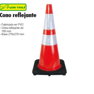 CONO REFLEJANTE 70 CM BASE NEGRA LION TOOLS