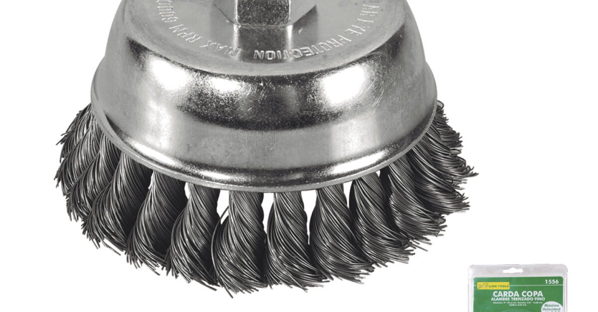 Carda Copa Alambre Trenzado Fino Lion Tools