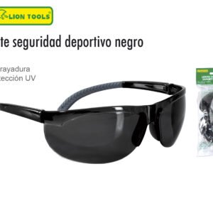 LENTE DE SEGURIDAD DEPORTIVO NEGRO LION TOOLS