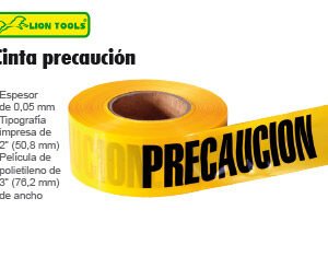 CINTA PRECAUCION 50 MTS LION TOOLS