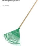 Escoba de jardin plastico 22 dientes con mango Lion Tools