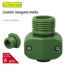 CONECTOR PARA MANGUERA 5/8 - 3/4 MACHO PLASTICO 6 PZS