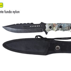 CUCHILLO 7 MANGO CAMUFLAJE FUNDA NYLON LION TOOLS