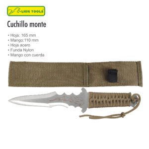 CUCHILLO 7 MANGO CUERDA VERDE FUNDA NYLON LION TOOLS