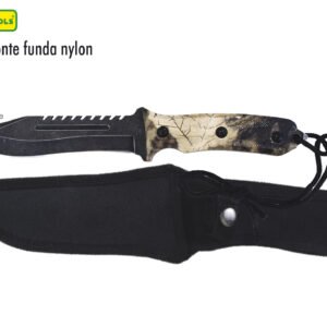 CUCHILLO 6 1/2 MANGO CAMUFLAJE FUNDA NYLON LION TOOLS