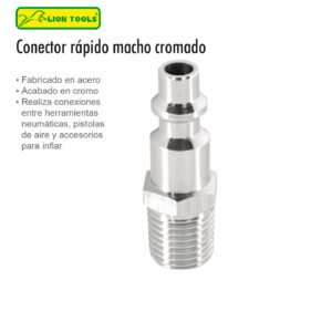 Conector Rapido Neumatico 1/4 X 1/4 Npt Macho 10 Pzs