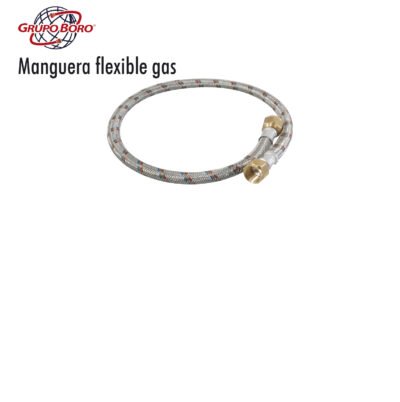 MANGUERA FLEXIBLE PARA GAS 3/8x3/8x 60 Cm BORO