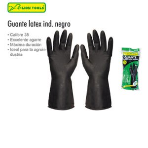 GUANTE LATEX NEGRO GRANDE INDUSTRIAL LION TOOLS