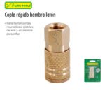 COPLE NEUMATICO RAPIDO TIPO M LATON 1/4 HEMBRA LT