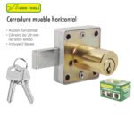 CERRADURA MUEBLE HORIZONTAL LATON 36 MM LION T