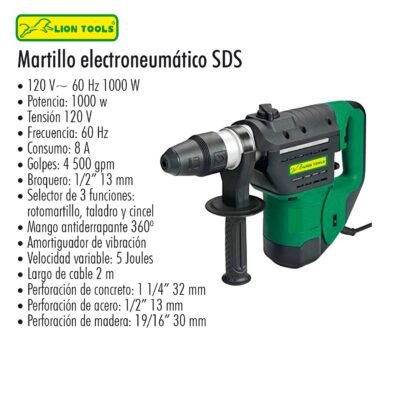 Martillo electroneumatico SDS Lion Tools