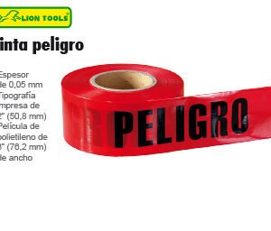 CINTA PELIGRO 300 MTS LION TOOLS