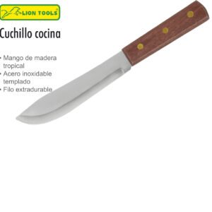 CUCHILLO COCINA MANGO DE MADERA 7 LION TOOLS