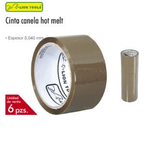 CINTA CANELA 48 x 50 MTS HOT MELT LION TOOLS