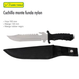 CUCHILLO 7 1/2 RUBBER FUNDA LION TOOLS