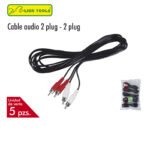 CABLE AUDIO 2 PLUG - 2 PLUG 3.6 MT 5 PZS LION TOOLS