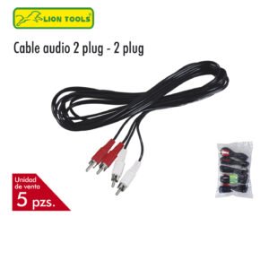 CABLE AUDIO 2 PLUG - 2 PLUG 3.6 MT 5 PZS LION TOOLS