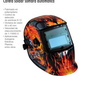 CARETA SOLDAR SOMBRA AUTOMATICA CALAVERA LION TOOLS