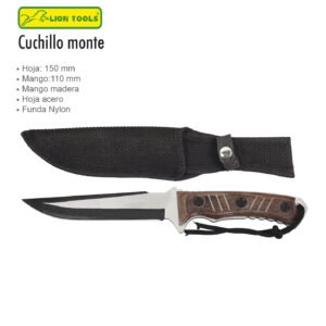 CUCHILLO 6 MANGO MADERA FUNDA NYLON LION TOOLS