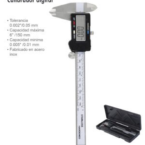 CALIBRADOR DIGITAL 6" STANDAR Y MILIMETRICO LION TOOLS