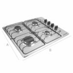 Parrilla de gas 4 quemadores encendido eléctrico