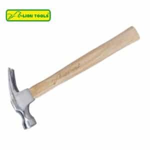 Martillo uña recta 16 oz mango de madera lion tools