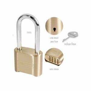 Candado de combinación con llave gancho largo