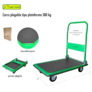 Carro de carga plataforma plegable