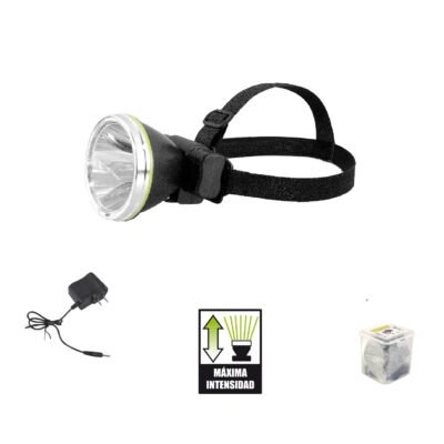 Lampara led recargable de cabeza 10w