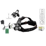 Linterna de aluminio recargable para cabeza