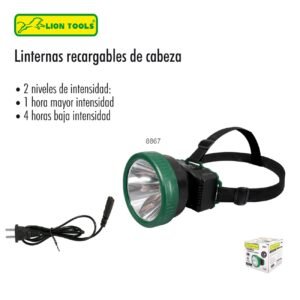 Linterna led para cabeza recargable 400 lm