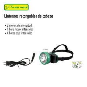 Linterna recargable de cabeza 80 lumenes