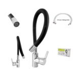 Monomando para fregadero con maguera flexible