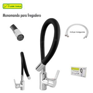 Monomando para fregadero con maguera flexible