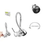 Monomando para fregadero cuello flexible