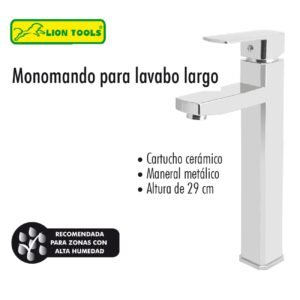 Monomando para lavabo largo Lion tools