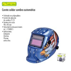 Careta para soldar sombra automática