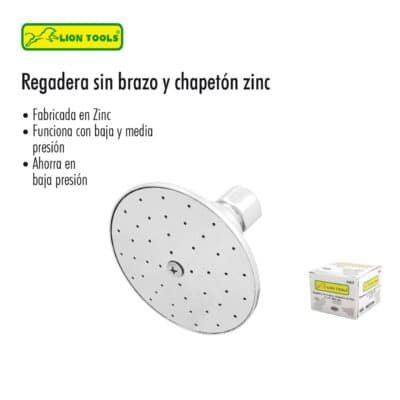 Regadera de zinc redonda con chapeton