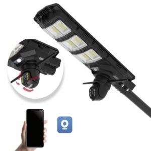 Lampara solar exterior con cámara