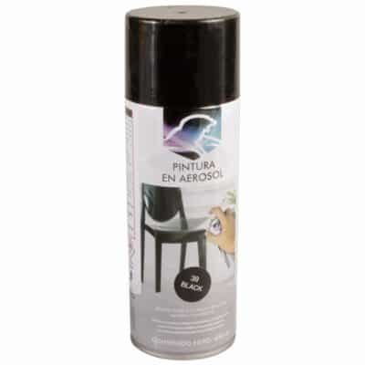 Pintura en aerosol negro brillante