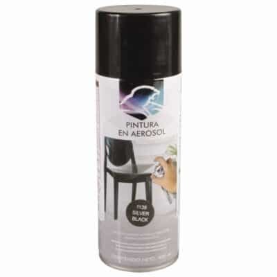 Pintura en aerosol negro metálico