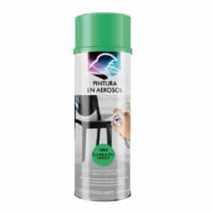 Pintura en aerosol verde fluorescente